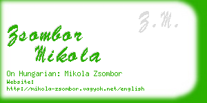 zsombor mikola business card